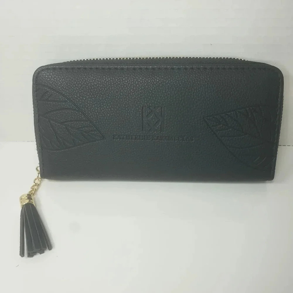 Katherine Karambella Soft Black  Vegan Leather Womans Wallet.